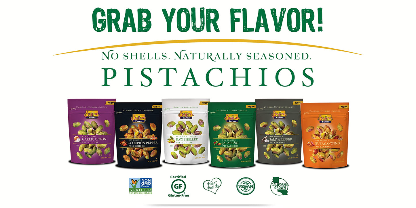 Setton Farms Naturally Seasoned Pistachio Kernels, Jalapeno, No Shell Pistachios, Certified Non-GMO, Gluten Free, Vegan and Kosh
