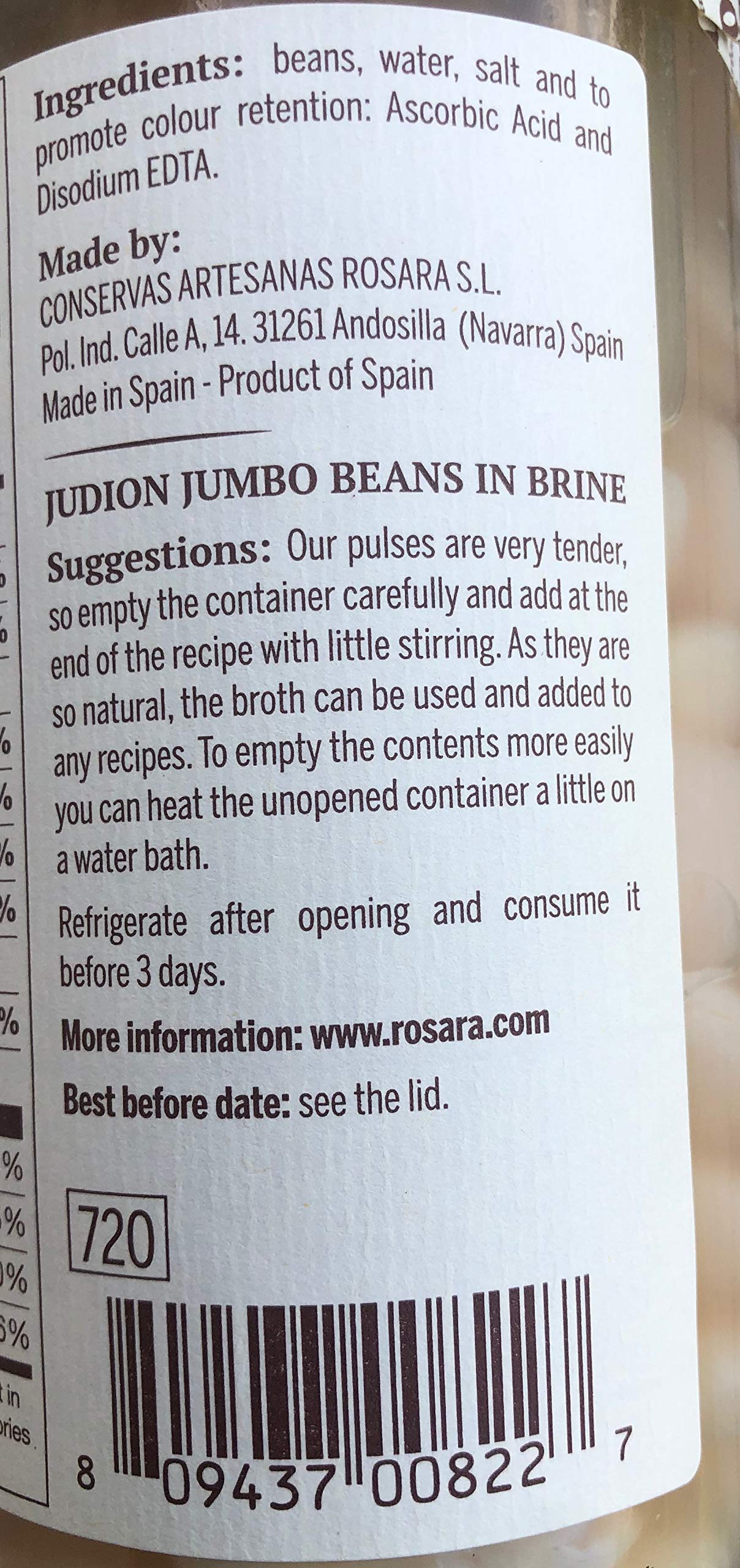 ROSARAHOME Rosara M th Judion Beans, 14 oz (400g) from Spain
