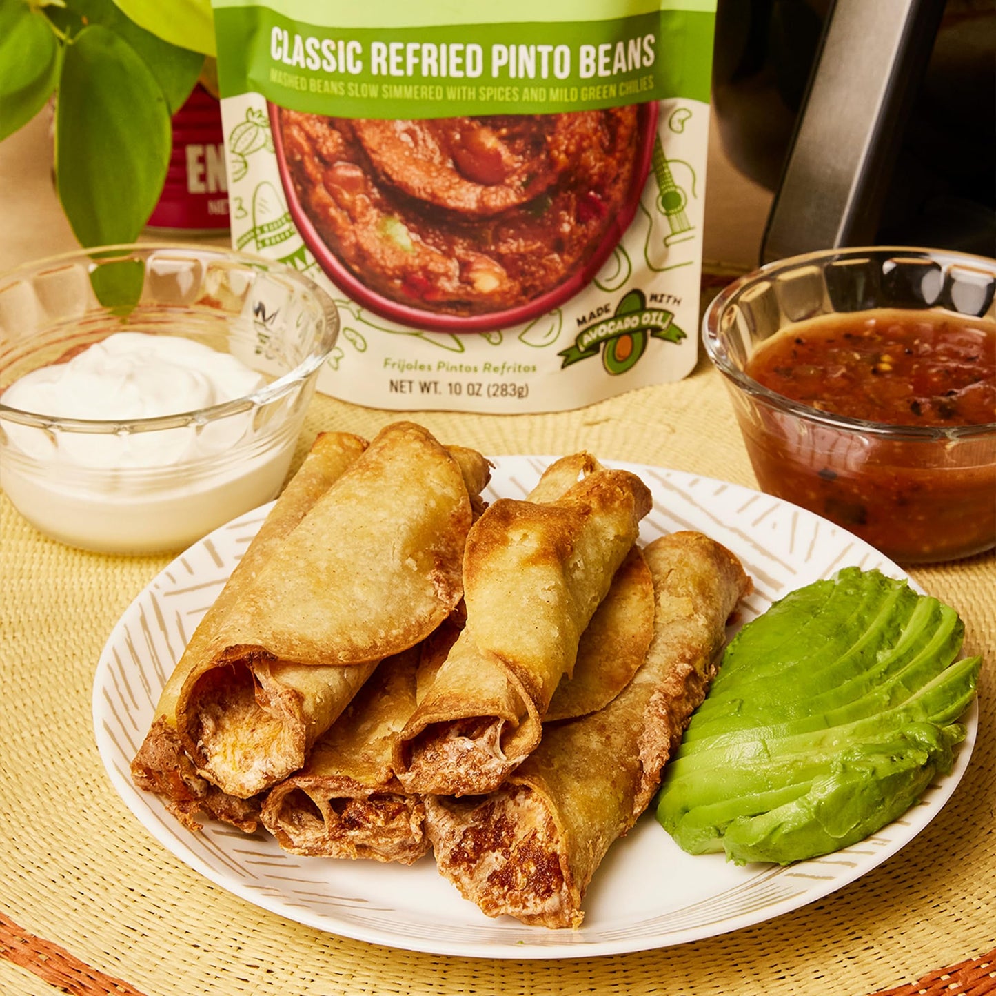 A Dozen Cousins Seasoned Refried Beans, Vegan Pinto Beans, Non-GMO, 10 Ounce (Pack of 8)