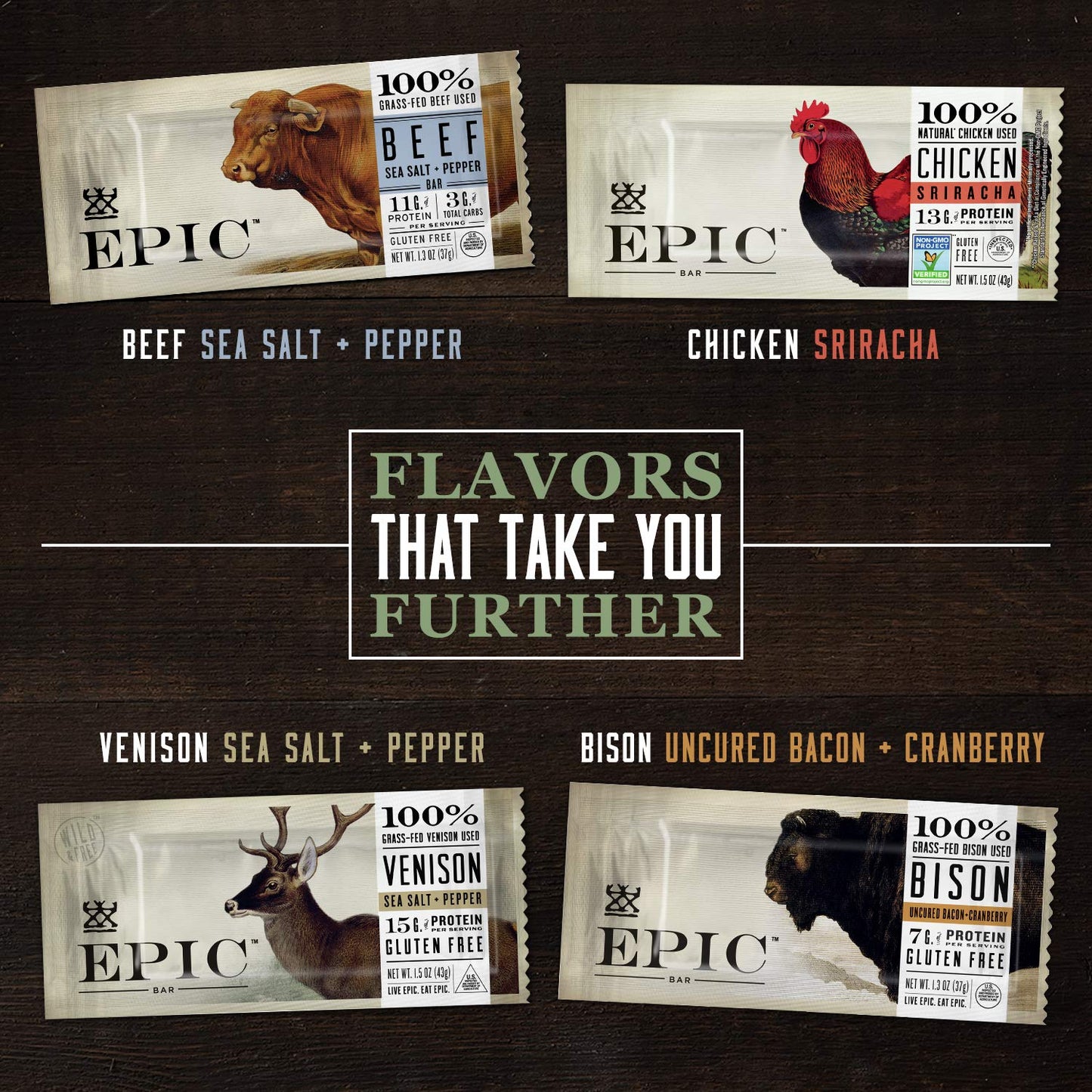 Epic Protein Bars, Beef Jalapeo, Keto And Paleo Friendly, 1.3 Oz, 12 Ct