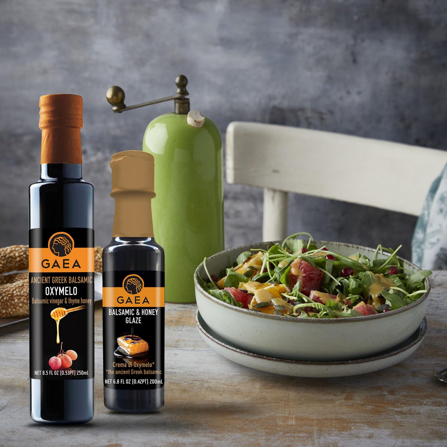 Gaea Oxymelo Barrel-Aged Balsamic Vinegar With Thyme Honey - 8.5 Oz. Bottle