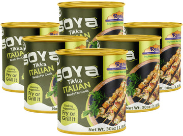 Rani Soya Tikka Italian 30oz (1.875lbs) 850g, Pack of 6, Ready for Cook ~ Easy Open Lid | All Natural | Vegan | No Colors | NON-