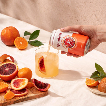 Spindrift Sparkling Water, Blood Orange Tangerine Flavored, Made with Real Squeezed Fruit, 12 Fl Oz Cans, Pack of 24 (Only 12 Ca