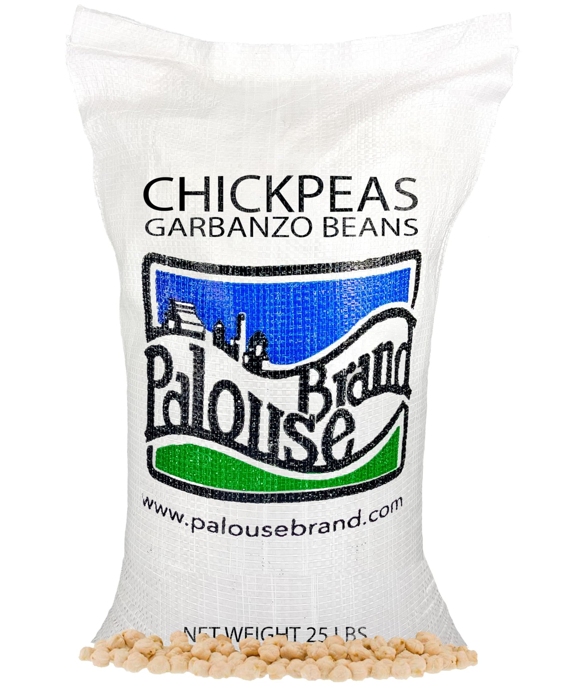 Dried Chickpeas | Garbanzo Beans Dry | 25 Lbs Bulk | Family Farmed In Washington State | 100% Desiccant Free | Sproutable | Non-