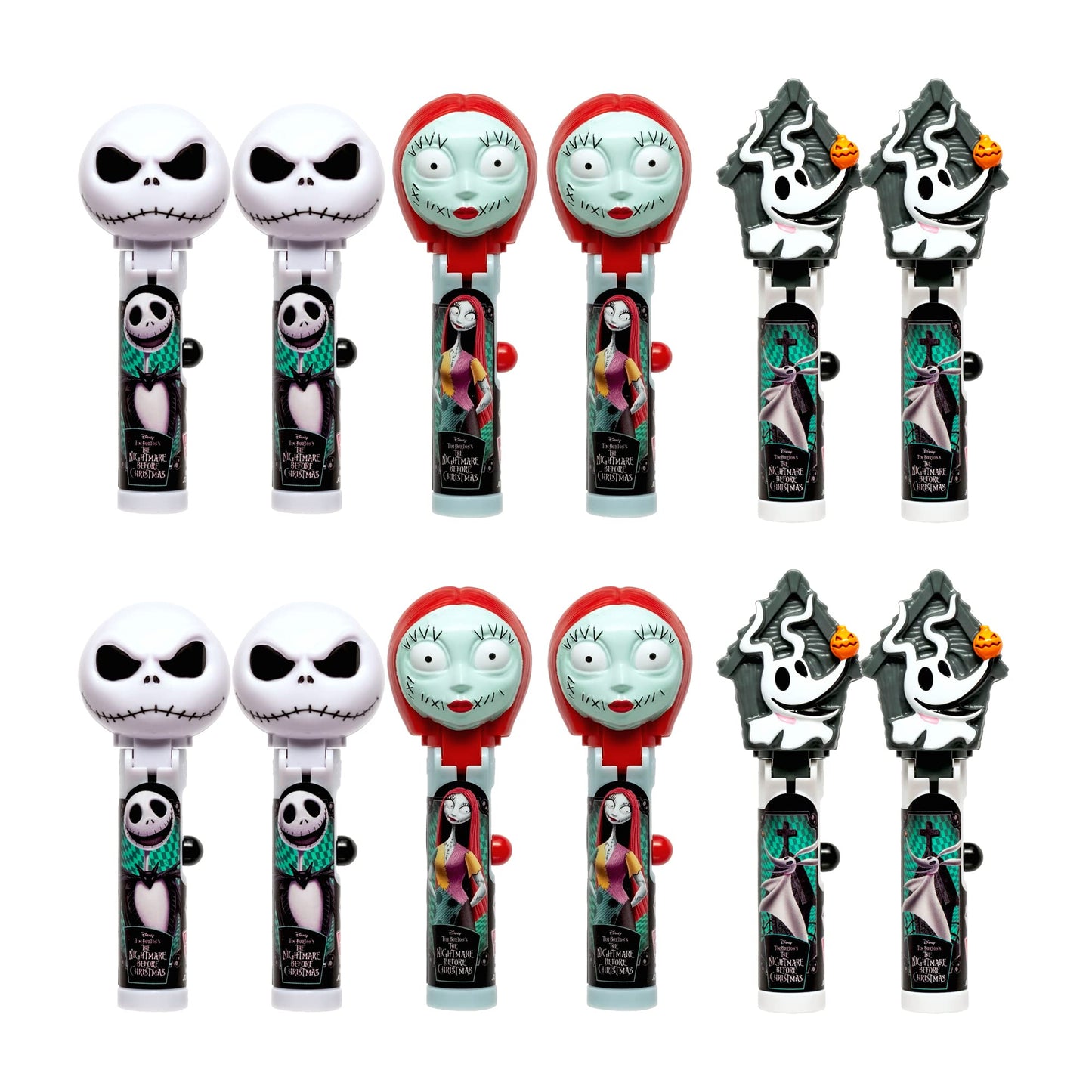 Nightmare Before Christmas Lollipop Holder 12 Count | Collectable Toy Lollipop Case | Party Favors for Halloween, Goodie Bags, P