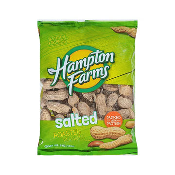 Hampton'S Roasted Salted In Shell Peanuts, 6 Ounce Bag (12-Pack)