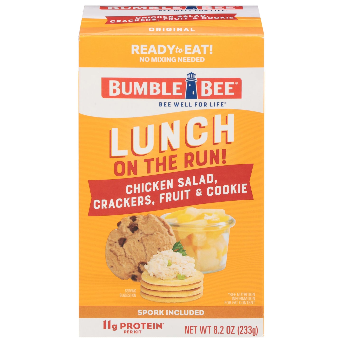 Bumble Bee Lunch On The Run Chicken Salad with ers Kit 8.2 oz - Ready to Eat Includes ers Cookie & Mixed Fruit - Shelf Stable & Convenient Source of Protein
