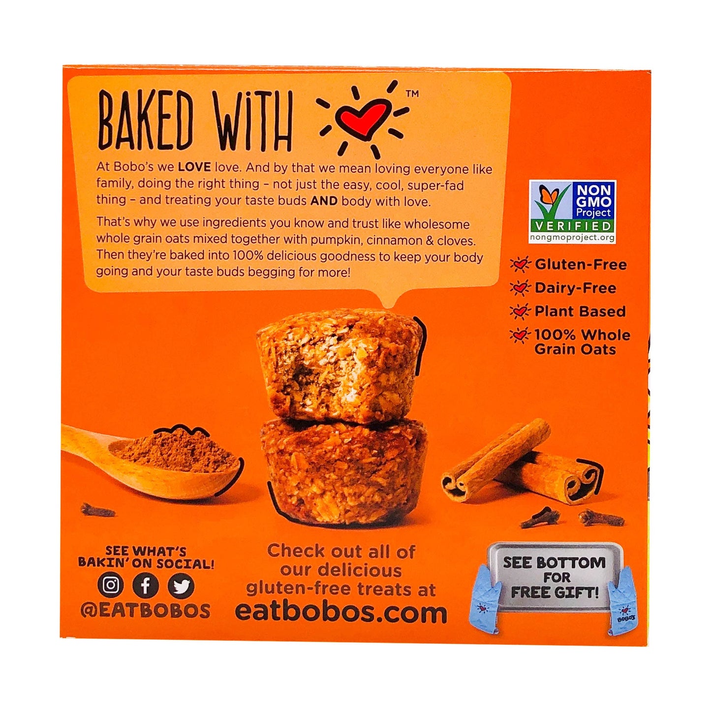Bobo's Oat Bars Pumpkin Spice Oat Bites, 13 OZ - Delicious Gluten-Free Snack, Healthy Energy Boost, Perfect for On-the-Go