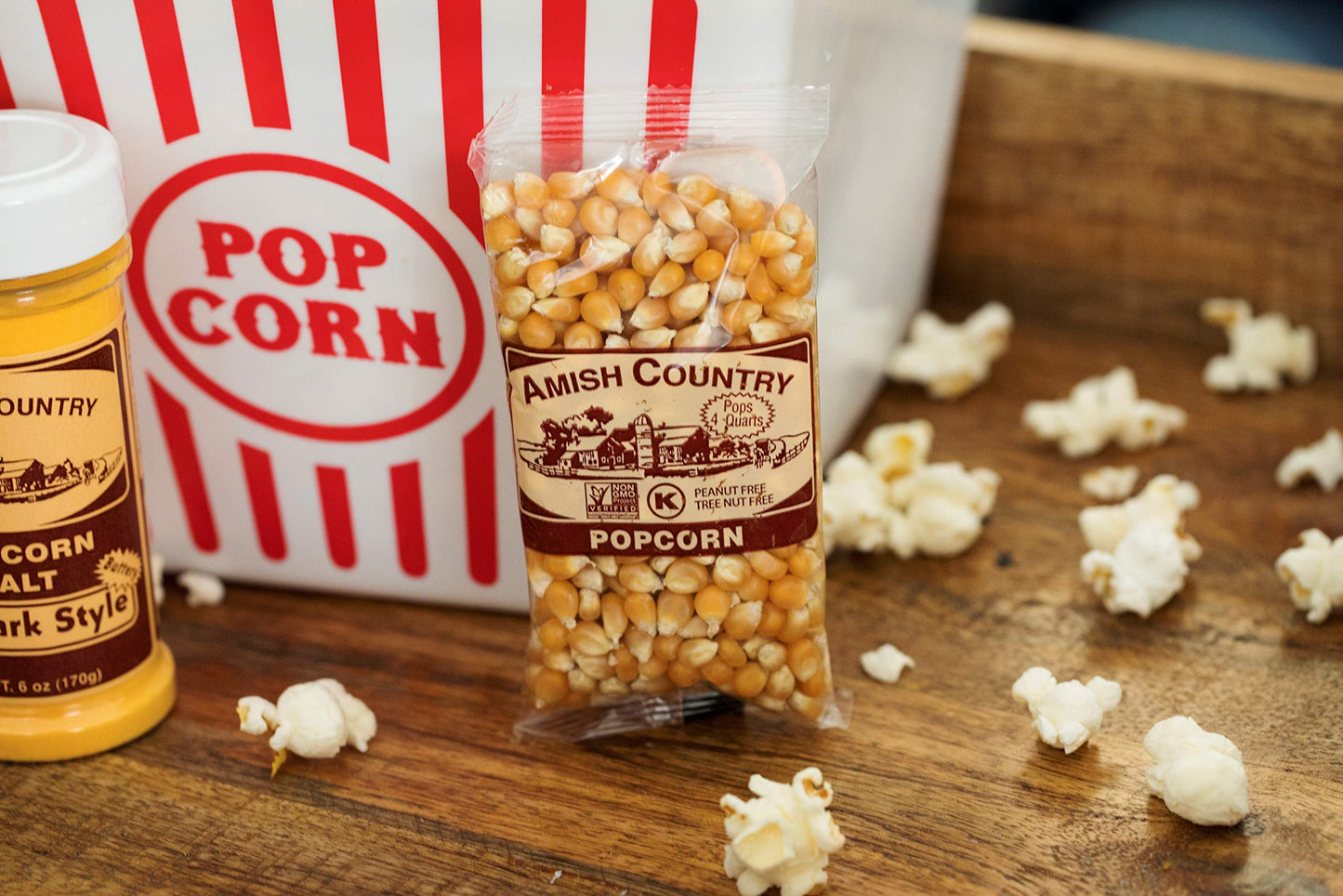 Amish Country Popcorn | 24-4 Oz Bags - Mushroom Kernels | Old Fashioned, Non-GMO and Gluten Free
