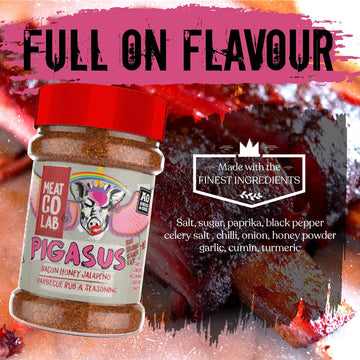 Angus & Oink Pigasus Bacon Honey Jalapeño Rub, Sweet & Savoury, 200g, Gluten-Free