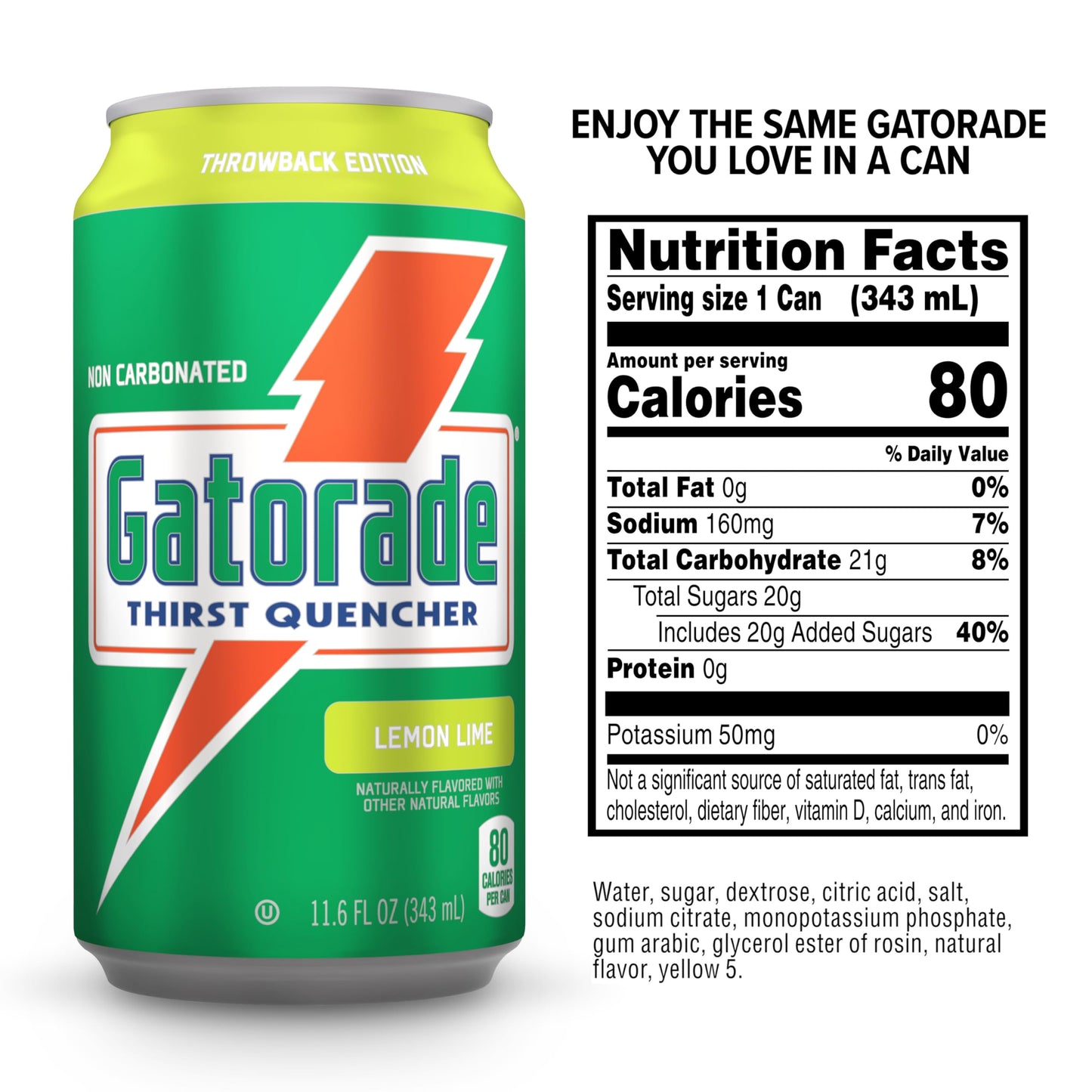 Gatorade Thirst Quencher, Lemon-Lime, 12 Fl Oz Cans (Pack Of 18)