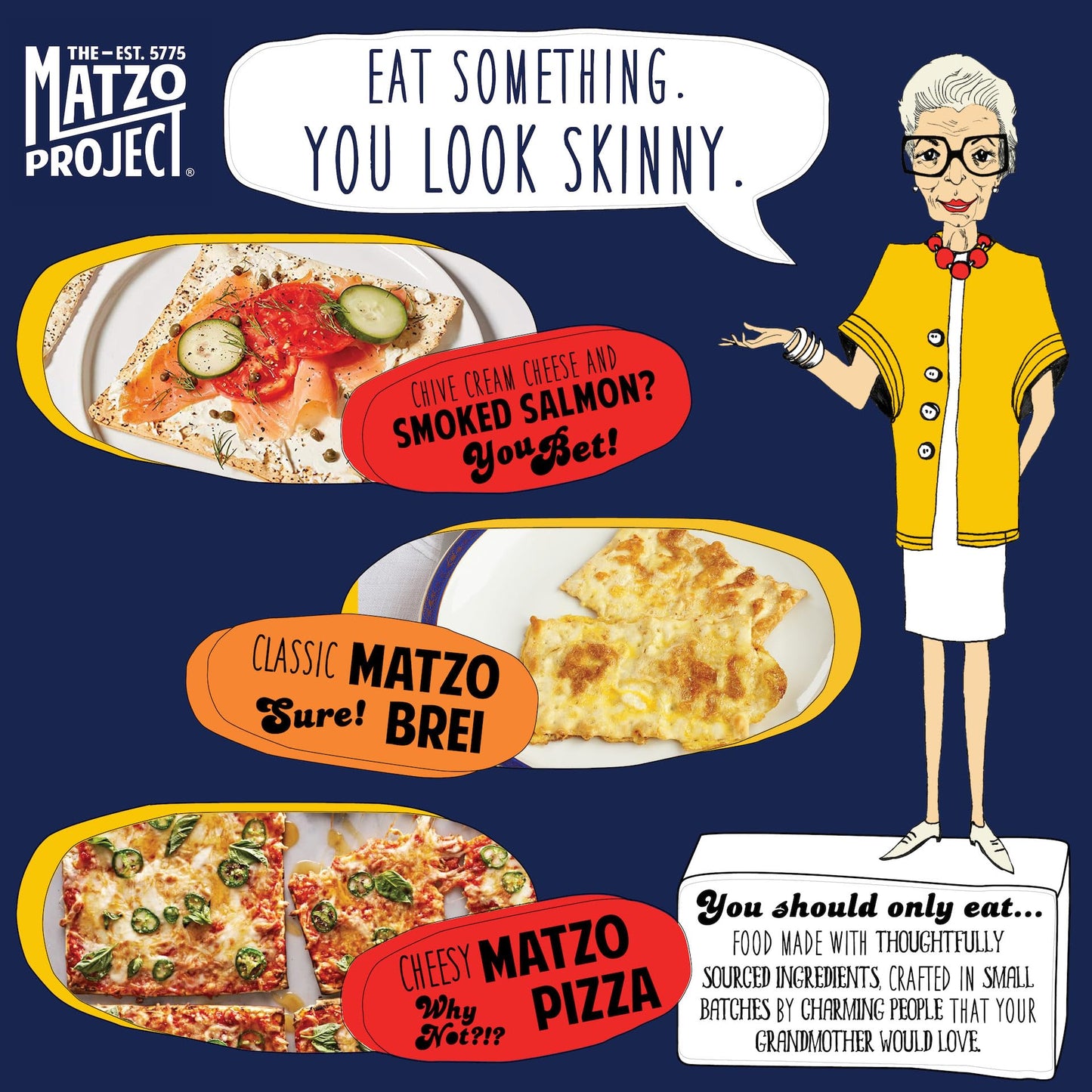THE MATZO PROJECT Crispy Matzoh Flats, Everything & Salted, Vegan, Nut Free, 2-Pack, 6 oz Total
