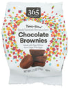 365 Everyday Value, Two-bite Chocolate Brownies - Snack Pack, 2.5 OZ (Frozen)
