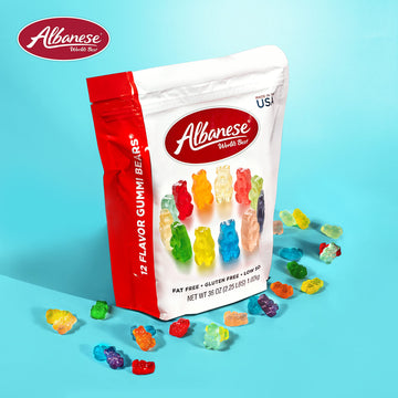 Albanese Gummi Bears 12 Flavor Assortment, 36oz Soft & Chewy Candy Snacks, Fruity Flavor, Perfect for Sharing or Treats
