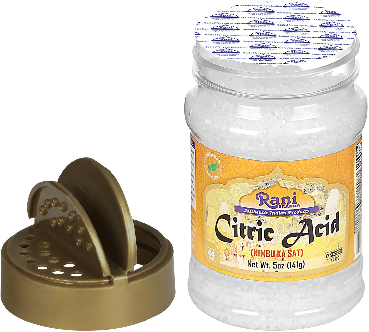 Rani Citric Acid Powder, Food Grade, 5oz PET Jar - Ideal for Cooking & Cleaning, Gluten Friendly, Indian Origin