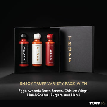 TRUFF Hot Sauce Variety Pack, Gourmet Hot Sauce Set of Original, Hotter and Limited White Edition, Unique Flavor Experiences wit