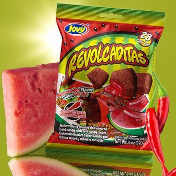 Sweet And Spicy Hard Candies Covered In Chili Powder, Watermelon Flavored Individually Wrapped Mexican Candies For Sharing, Pina