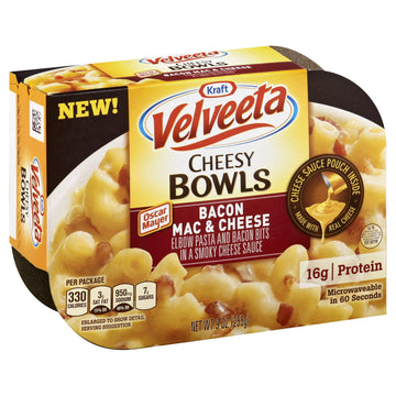 Velveeta Cheesy Bowls, Bacon Mac & Cheese (PACK OF 6)