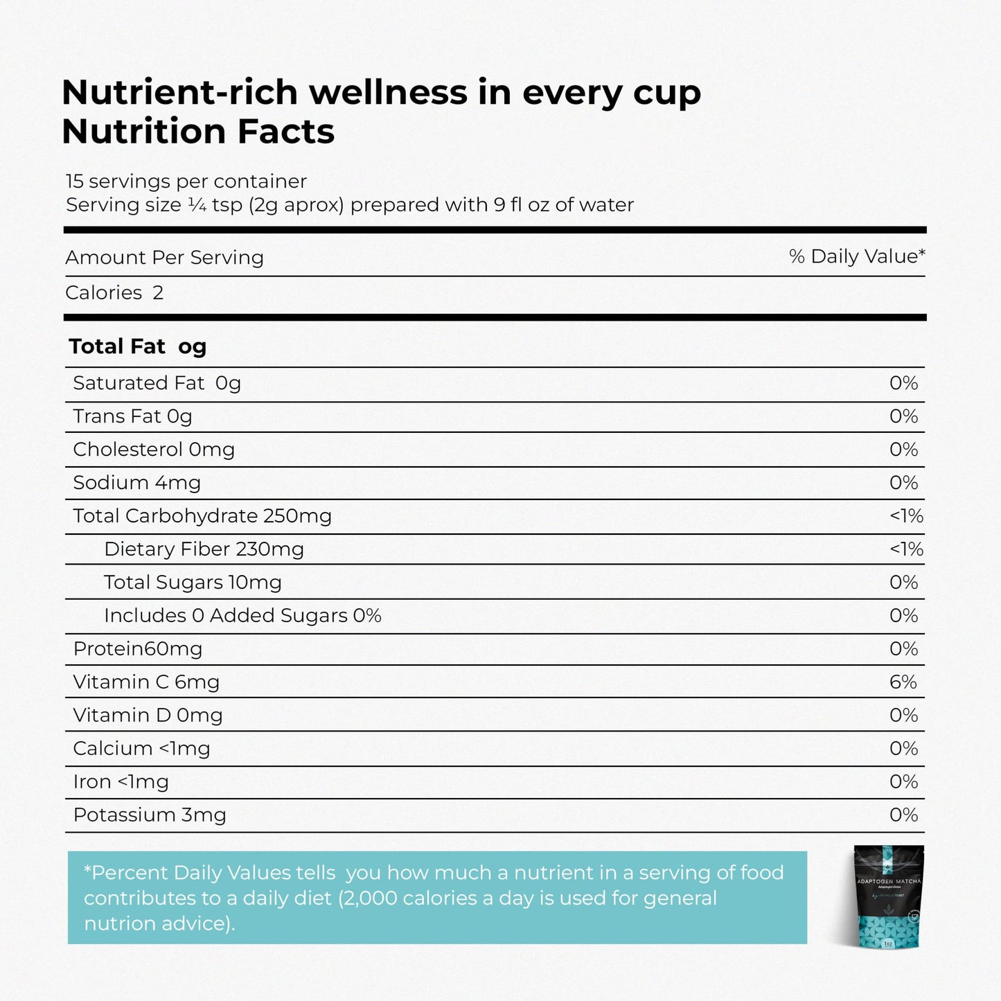 Michelle Peiret Adaptogen Ceremonial Grade Matcha Tea With Ashwagandha & Ginger Root, Perfect Coffee Substitute, Premium Blend,