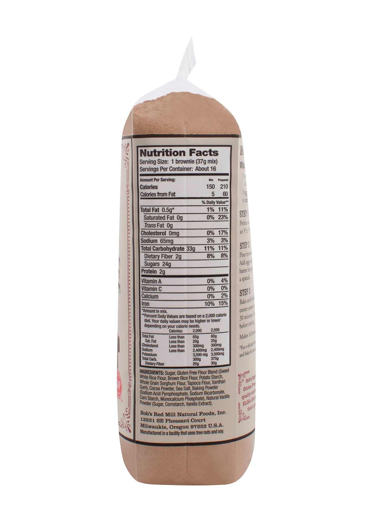 Bobs Red Mill Gluten Free Brownie Mix, 21 Oz, Pack of 4, No Artificial Ingredients