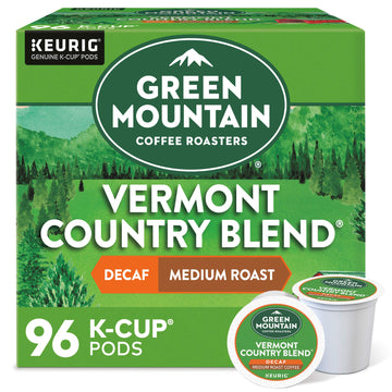 Green Mountain Coffee Roasters Vermont Country Blend Decaf, Keurig Single-Serve K-Cup Pods, Medium Roast Coffee, 96 Count