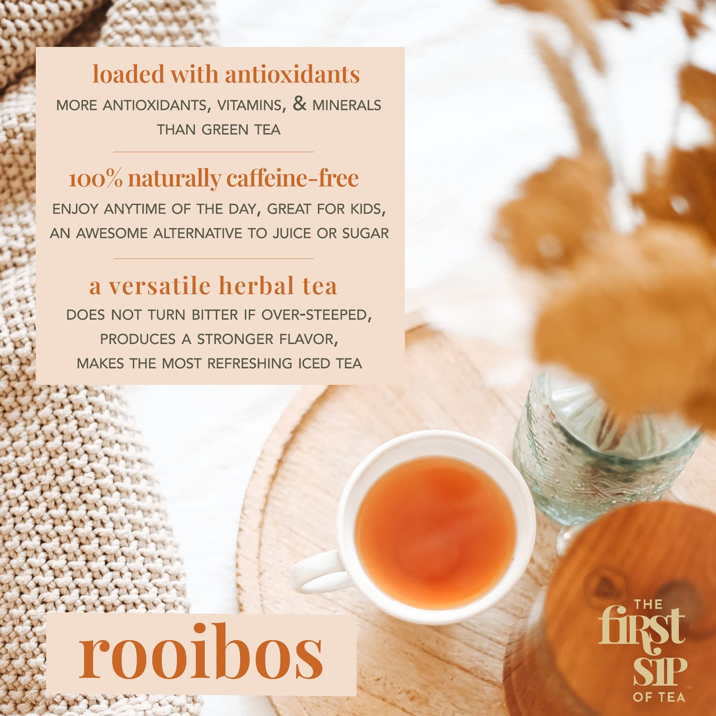 The Spice Hut Chocolate Mint Rooibos Tea Bags, Caffeine Free, 16 Count, Antioxidants, Hot & Iced Tea