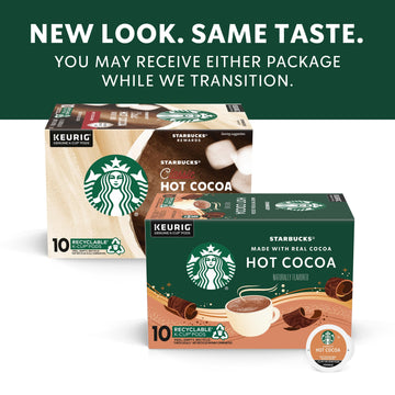 Starbucks Coffee K-Cup Pods, Naturally Flavored Hot Cocoa For Keurig Coffee Makers, 1 Box (10 Pods)