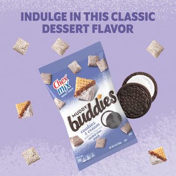Chex Mix Muddy Buddies, Cookies and Cream Snack Mix, 9 oz