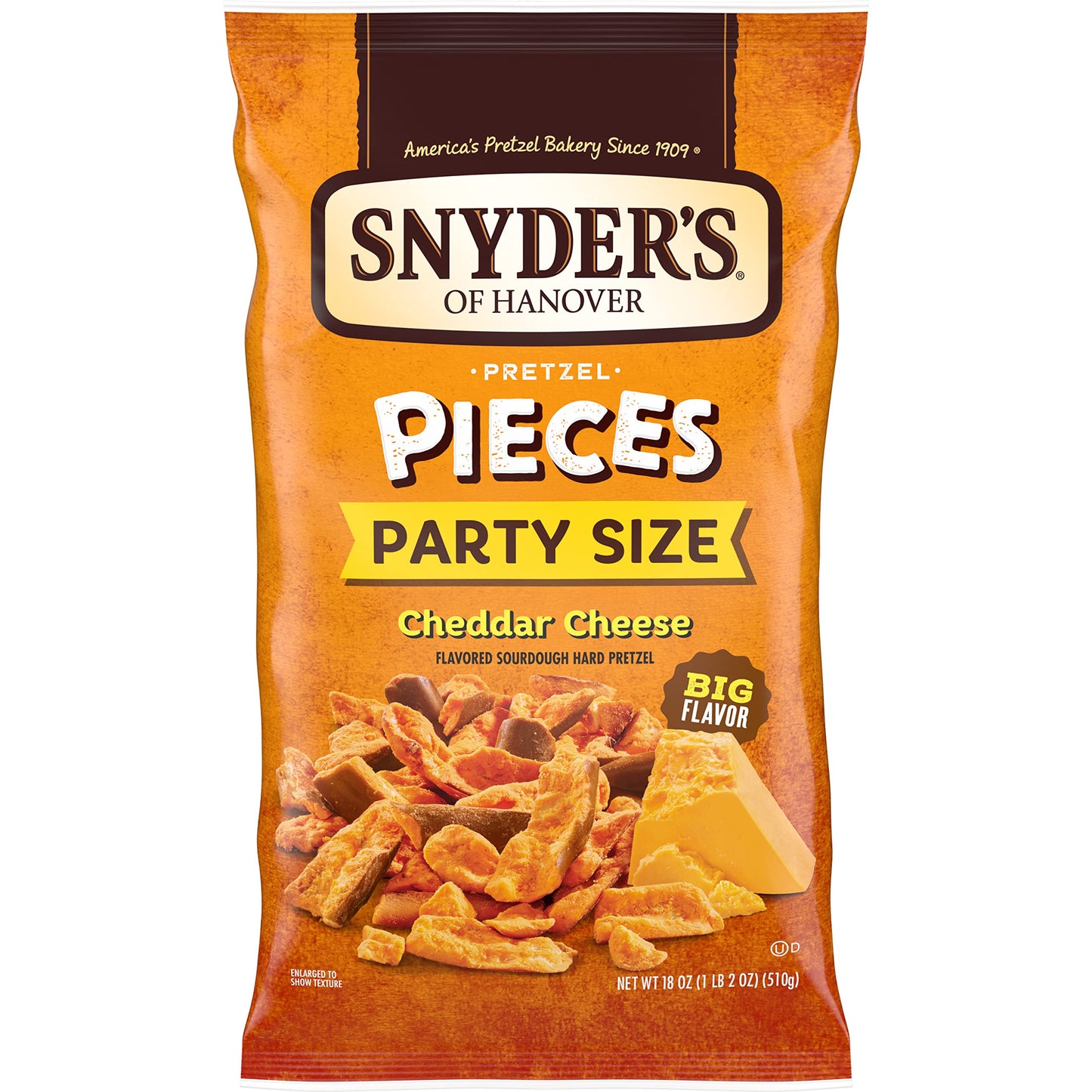 Snyder'S Of Hanover Pretzel Pieces, Cheddar Cheese, Party Size, 18 Oz