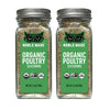 Noble Made Classic Organic Poultry Seasoning, Keto Friendly, Gluten Free, Sugar Free, Usda Organic, Whole 30, Low Sodium, Great For Grilling, Savory Rub, Chicken, Turkey, 2 Ct Bundle, Glass Shakers