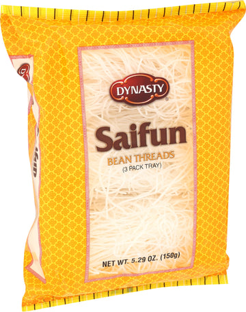 Dynasty Saifun Bean Threads Noodles, 3 Packs, 5.29 Ounces (Pack Of 12)