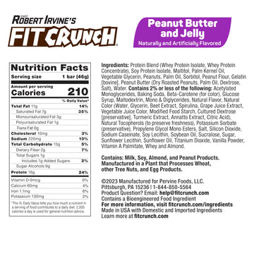 Fitcrunch Snack Size Protein Bars, Designed By Robert Irvine, 6-Layer Baked Bar, 1G Of Sugar, Gluten Free & Soft Cake Core (9 Ba