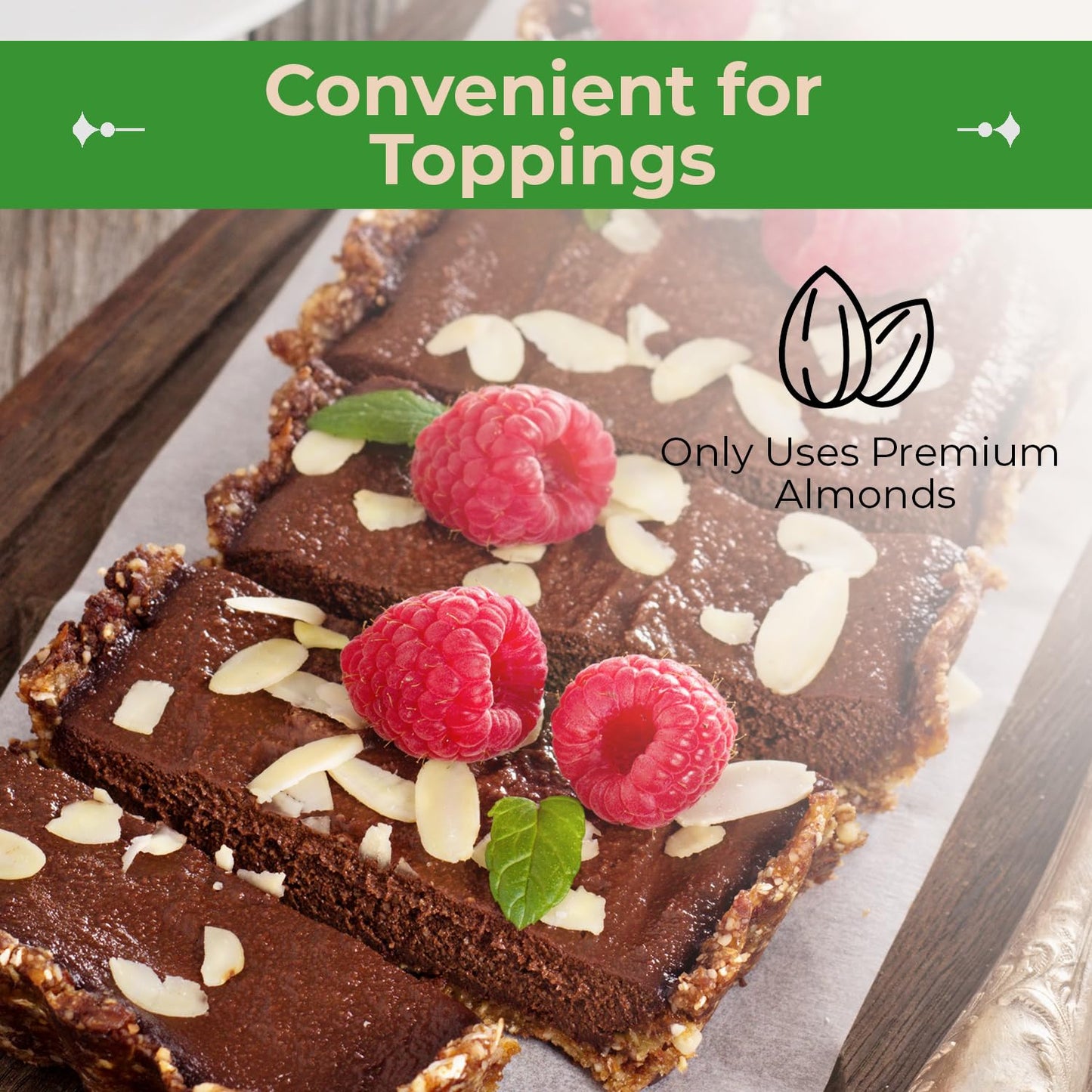 Sincerely Nuts - Raw Blanched Sliced Almonds | 2 Lb. Bag | Delicious Guilt Free Snack | Low Calorie, Vegan, Gluten Free | Gourme