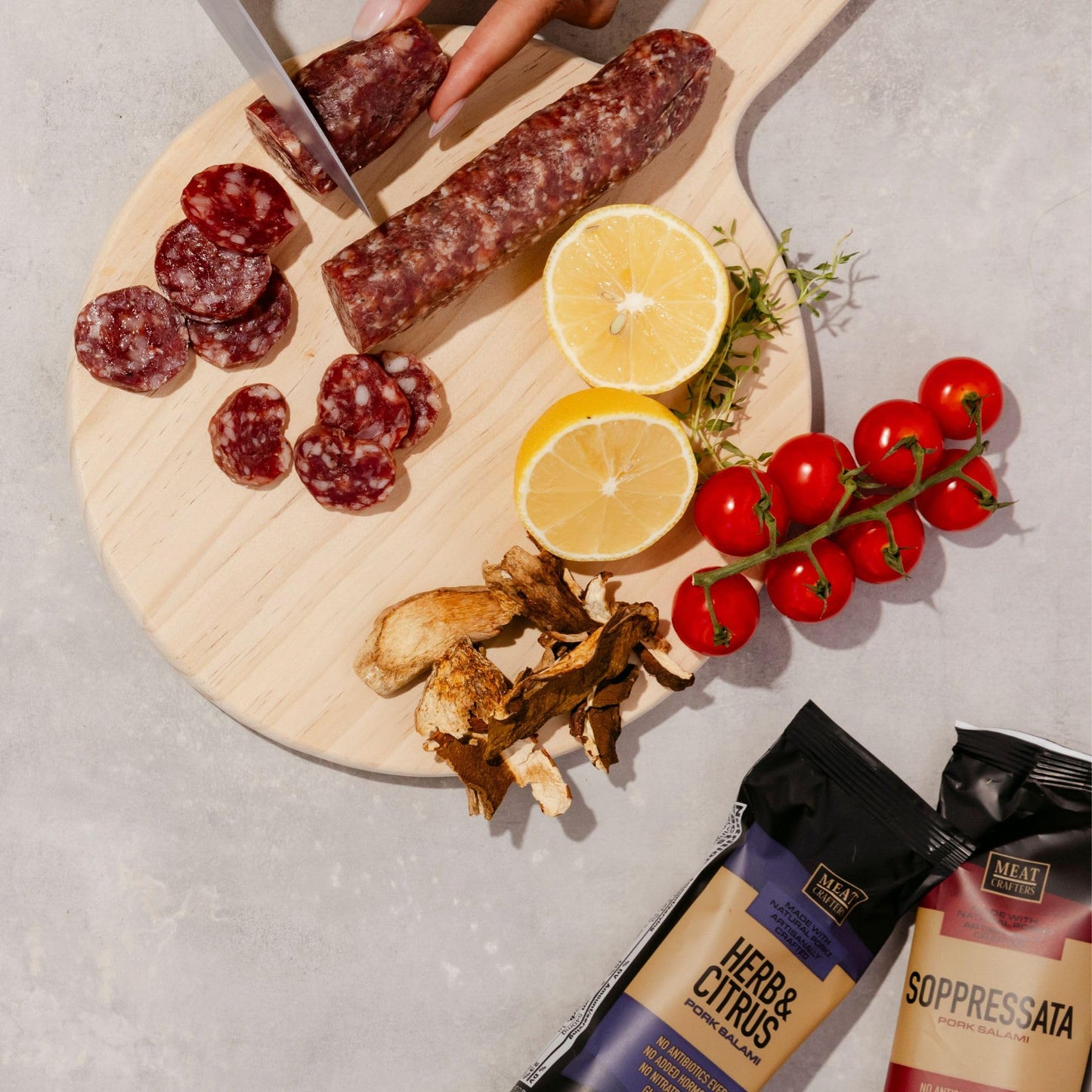 Meat Crafters Herb & Citrus Dry Cured Meat, No Nitrites/Nitrates, Free, 5oz (4-Pack)