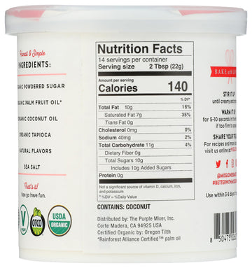 Miss Jones Baking Organic Buttercream Frosting, Perfect For Icing And Decorating, Vegan-Friendly: Cream Cheese (Pack Of 1)