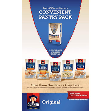 Quaker, Instant Grits, Original, 12 Count, 12oz Box (Pack of 6)