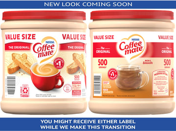 Coffee Mate Original Powder Creamer, 35.3 Oz Canister With By The Cup Stainless Steel Measuring Spoons