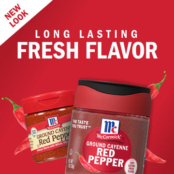 McCormick Ground Cayenne Red Pepper, 1 oz, Model 900286, Spicy Seasoning for Cooking