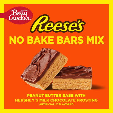 Betty Crocker Reese'S Peanut Butter No Bake Bars Mix With Hershey’S Milk Chocolate Frosting, 17.3 Oz