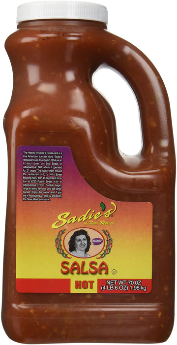 Sadie s of New Mexico Hot Salsa - 70 oz Jug - Tomato, Chillies & Jalapenos (Pack Of 2)