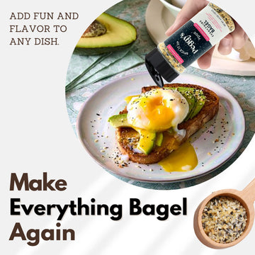My Secrets Peggy'S Food Everything Bagel Seasoning - Contains Himalayan Pink Salt - 4.5 Oz - Easy Sprinkle - Multipurpose & Vers