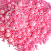 Sentovac Pink Pearl Sugar Sprinkles Edible For Cake Decorating Fancy Sprinkles Cookie Cake Cupcake Topper Baking Decorations Halloween Christmas Wedding Supplies