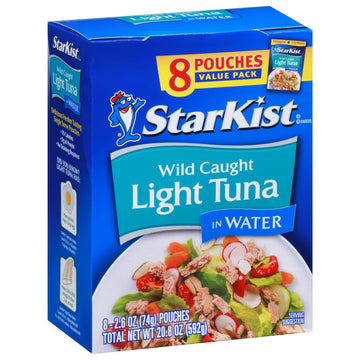 Starkist Chunk Light Tuna In Water - 2.6 Oz Pouch (Pack Of 8)