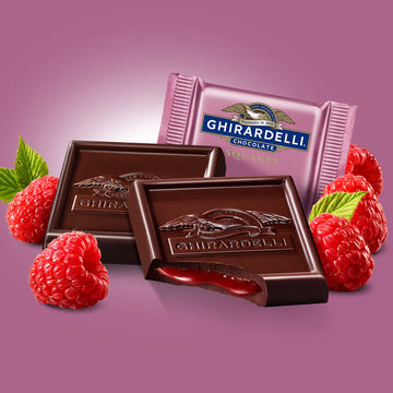 Ghirardelli Dark Chocolate Raspberry Squares, 5.32 Oz Bag