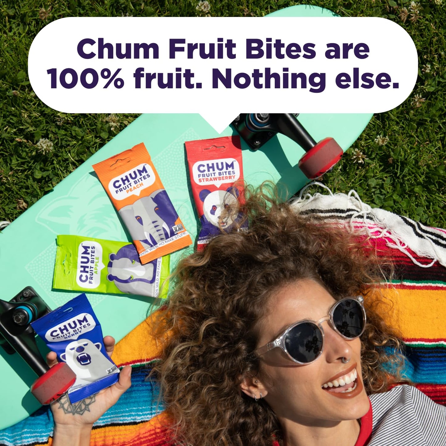 Chum Fruit Bites 100% Real Fruit Snacks-Variety, 12-Pack | Non-GMO, No Added Sugar or Preservatives | Healthy Snack | Top 12 All
