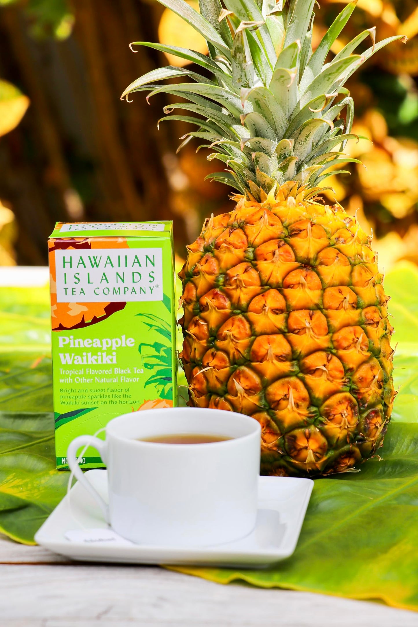 Hawaiian Islands Tea Company Pineapple Waikiki Black Tea, All Natural - 20 Teabags (1 Box)