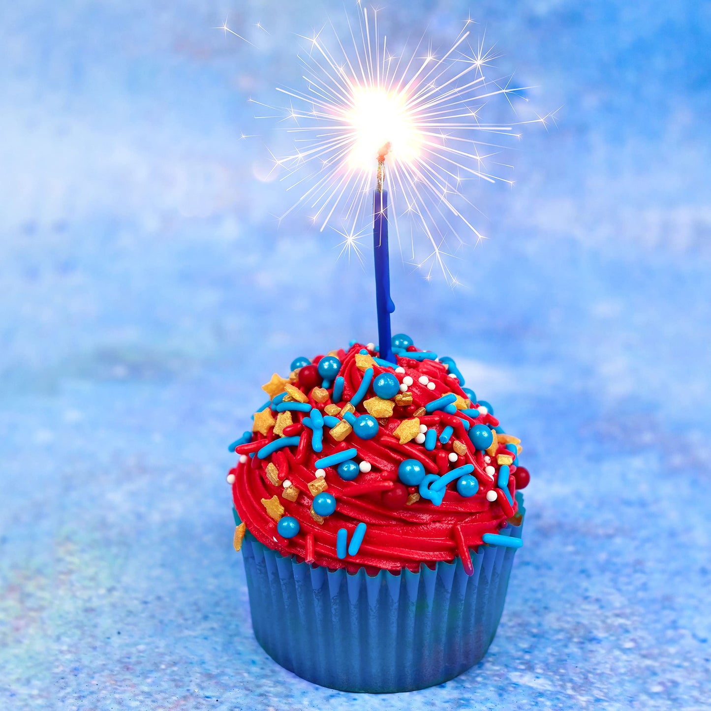 Sweets Indeed Sprinkles, Patriotic Edible Sprinkle Mix, Red Blue Gold, 4Th Of July, Perfect For Cake Decorations, Baking, Ice Cr