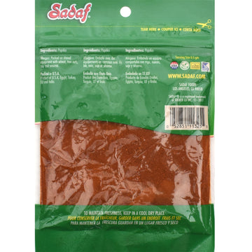Sadaf Paprika Powder - Ground Paprika For Cooking & Food Seasoning - Paprika Spice - Kosher & Vegetarian - 2 Oz Resealable Bag