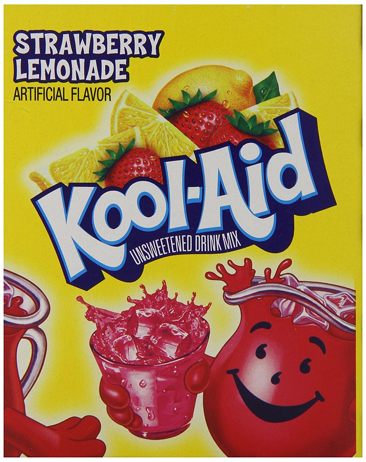 Kool-Aid Unsweetened Strawberry Lemonade Powdered Drink Mix, Caffeine Free, 192 Packets, 0.19 Ounce Each