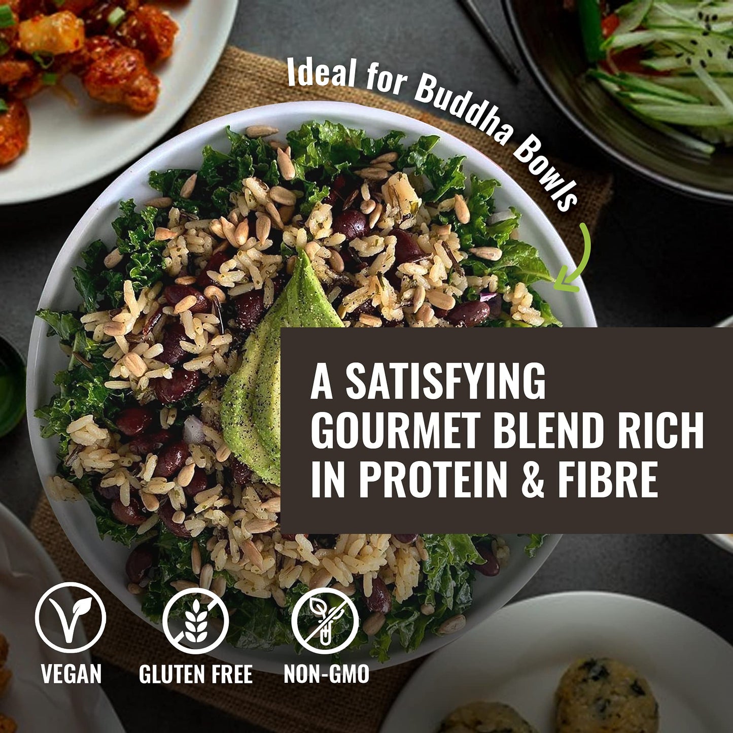 1 Pack X 14 Ounces Ancient Field Blend, Wild Rice Blend With Sprouted Crimson Lentils, White Sorghum Grain, Quinoa And Brown Rice, Non Gluten, Non-Gmo, Kosher And Vegan - Floating Leaf